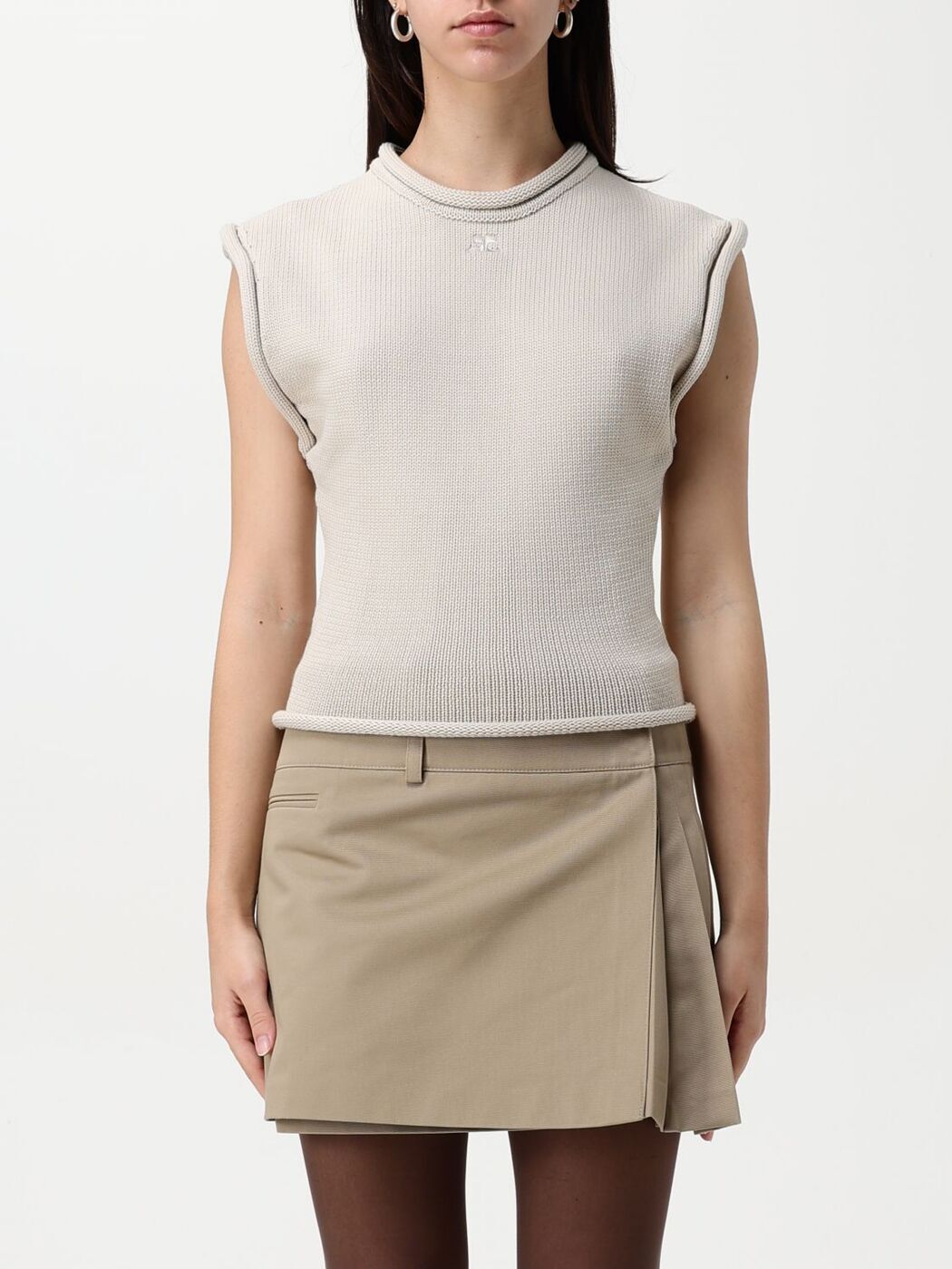 졼 COURREGES T ȥåץ ǥ 졼 T-shirts and tops 125MDE116FI0066 ...