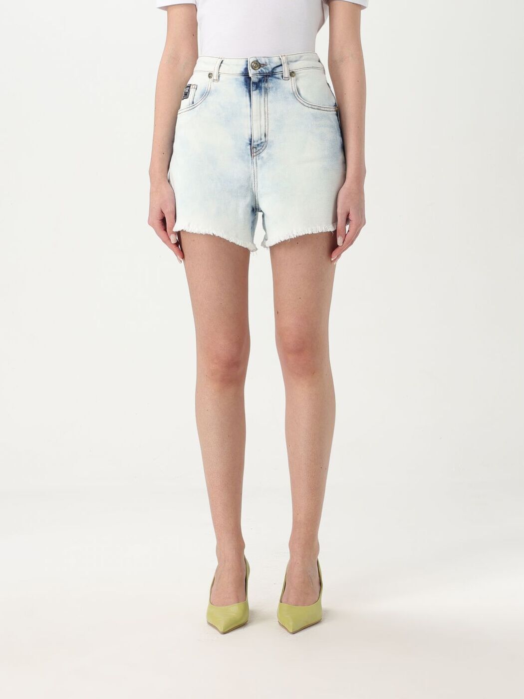 ヴェルサーチェ・ジーンズ・クチュール VERSACE JEANS COUTURE デニムショーツ ショーツ レディース ブルー Denim shorts 78HAD51RDW063 Blue 関税 送料無料 ラッピング無料 2025SS gi