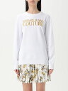 【1000円OFFクーポン配布中!!】 ヴェルサーチェ・ジーンズ・クチュール VERSACE JEANS COUTURE トレーナー レディース ホワイト Sweatshirts 78HAIT06CF01T White 関税 送料無料 ラッピング無料 2025SS gi