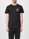 【1000円OFFクーポン配布中!!】 ヴェルサーチ ジーンズ クチュール VERSACE JEANS COUTURE Tシャツ メンズ ブラック T-shirts 78GAIT00CF01T Black 関税 送料無料 ラッピング無料 2025SS gi