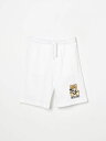 モスキーノ MOSCHINO ショートパンツ パンツ ショーツ ボーイズ ホワイト Shorts HUQ02ALCA19 White 関税 送料無料 ラッピング無料 2025SS gi