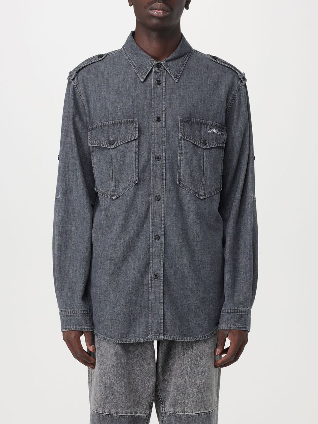 ٥ޥ ISABEL MARANT   졼 Shirts CH0094HAA3G02HM Grey  ̵ ...