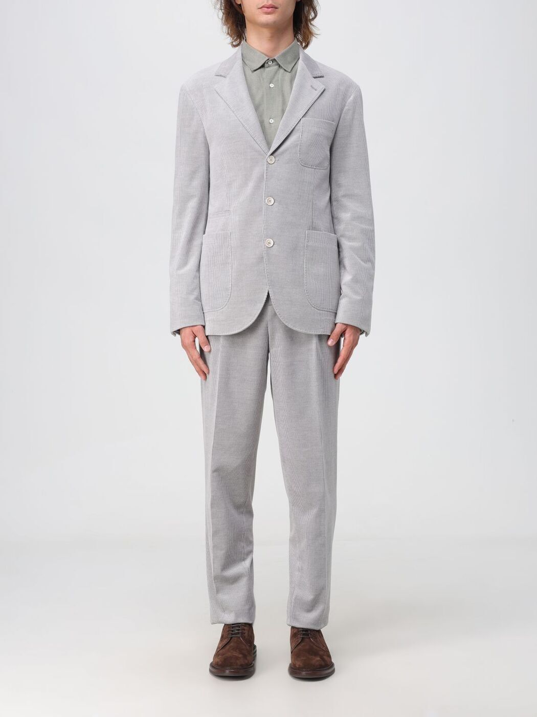 【5のつく日は全商品ポイント4倍】 BRUNELLO CUCINELLI ブルネロ クチネリ グレー Grey スーツ メンズ 秋冬2023/2024 MQ435EDNU 【関税・送料無料】【ラッピング無料】 gi