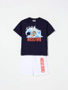 モスキーノ MOSCHINO セットアップ ボーイズ ネイビー Jumpsuits HUG00QLAA42 Navy 関税 送料無料 ラッピング無料 2025SS gi