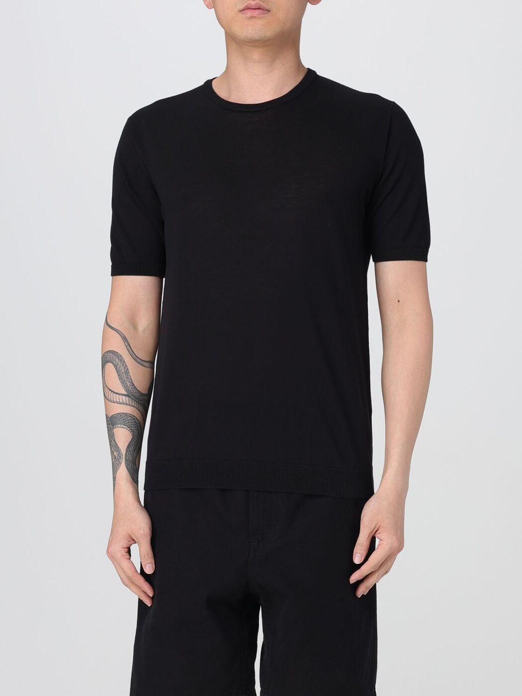 ٥ ꡼ ROBERTO COLLINA T  ֥å T-shirts RB10021 Black  ̵...
