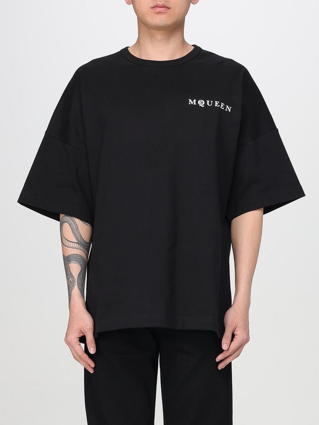쥭 ޥå ALEXANDER MCQUEEN T  ۥ磻 T-shirts 828434QTADE Wh...