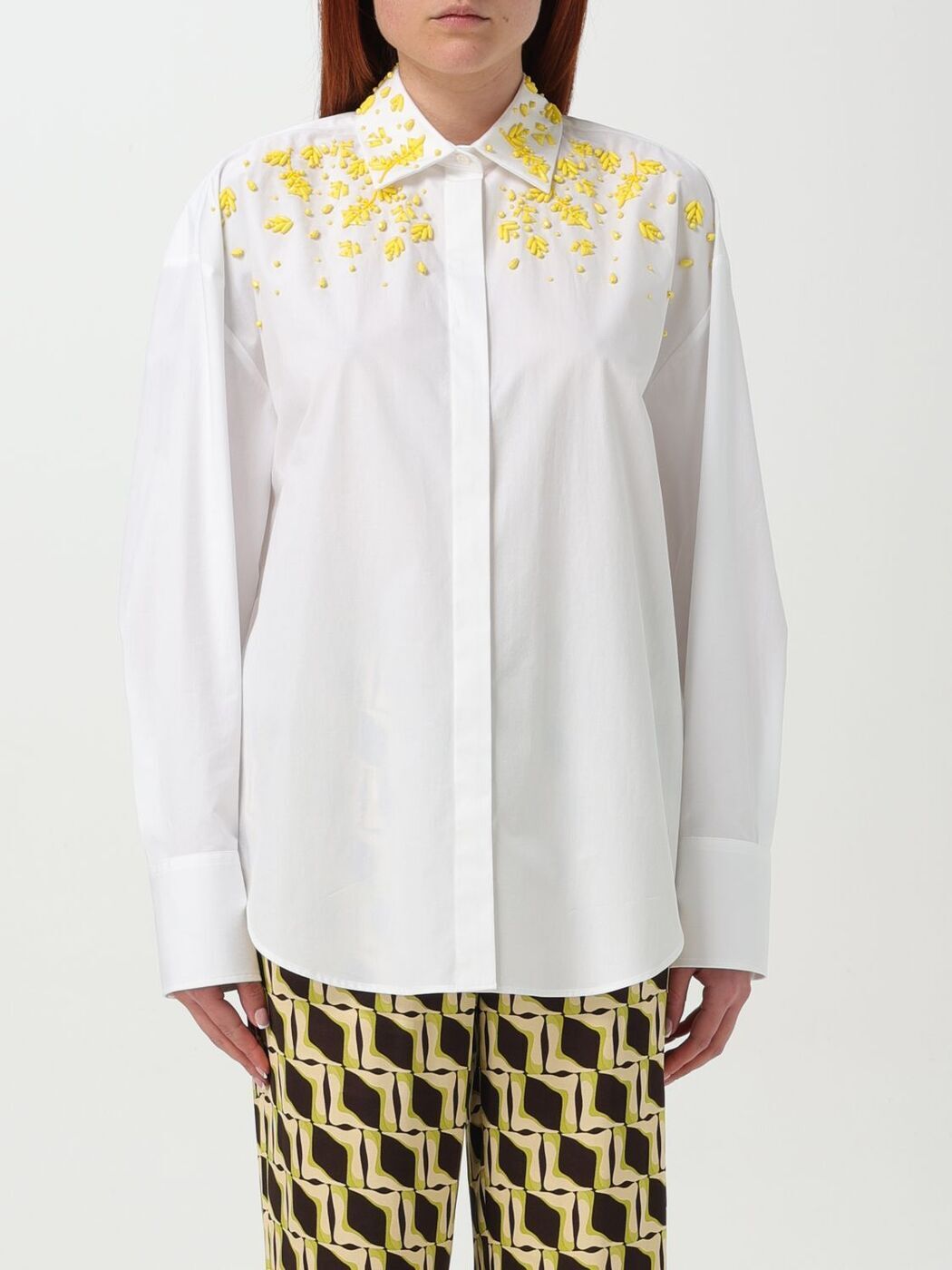 २ MSGM  ǥ ۥ磻 Shirts 3842MDE23X 257315 White  ̵ ...