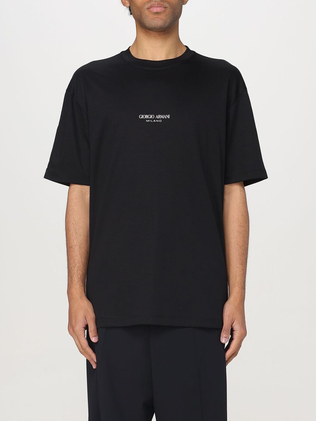른 ޡ GIORGIO ARMANI T  ֥å T-shirts GM001085TE10629 Blac...