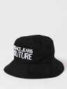 【三連休限定1000円OFF】 ヴェルサーチェ・ジーンズ・クチュール VERSACE JEANS COUTURE ハット 帽子 レディース ブラック Hats 78HAZK04ZG365 Black 関税 送料無料 ラッピング無料 2025SS gi