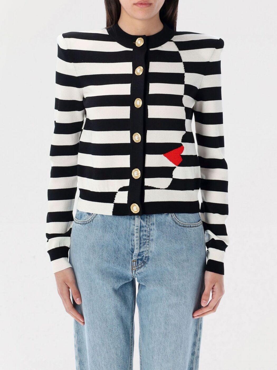 Хޥ BALMAIN  ˥åȥ ǥ ֥å Knitwear EF0KL133KI32 Black  ̵...