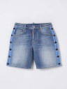 【本日ポイント4倍!!】 ディースクエアード DSQUARED2 ショートパンツ パンツ ショーツ ボーイズ ブルー Shorts DQ2822D0AC1 Denim 関税 送料無料 ラッピング無料 2025SS gi