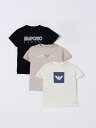 【本日ポイント4倍!!】 エンポリオ アルマーニ EMPORIO ARMANI Tシャツ トップス ベビーユニセックス T-shirt EB000380AF13913 Yellow Cream 関税 送料無料 ラッピング無料 2025SS gi