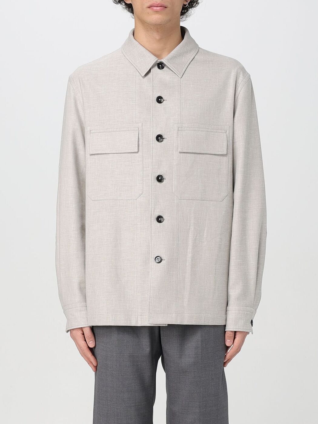 1000OFFݥ!! ˥ ZEGNA   졼 Shirts UFV22A9SOT6B Grey  ...