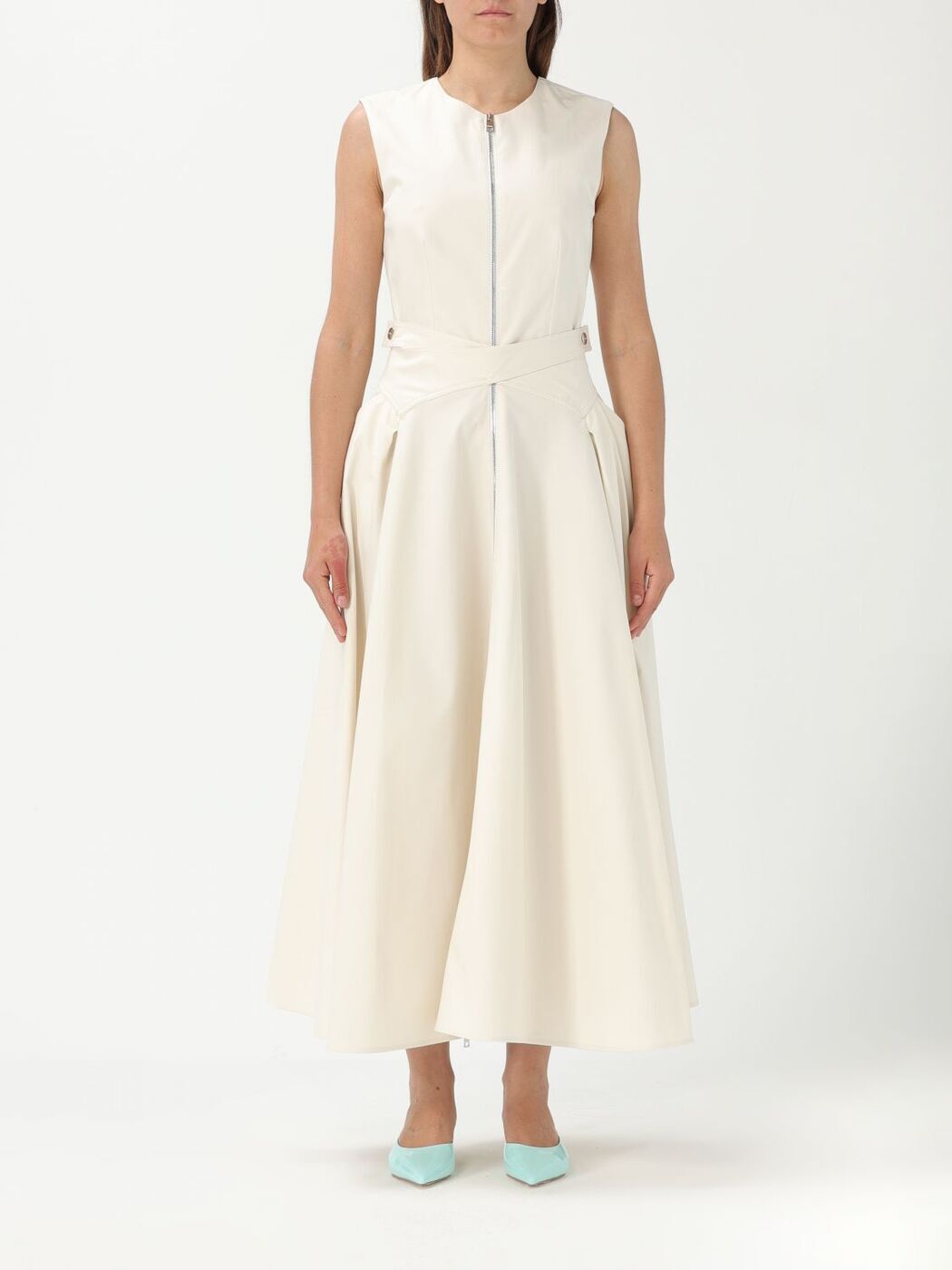 २ MSGM ԡ ɥ쥹 ǥ ١ Dresses 3841MDA28257133 Cream  ...