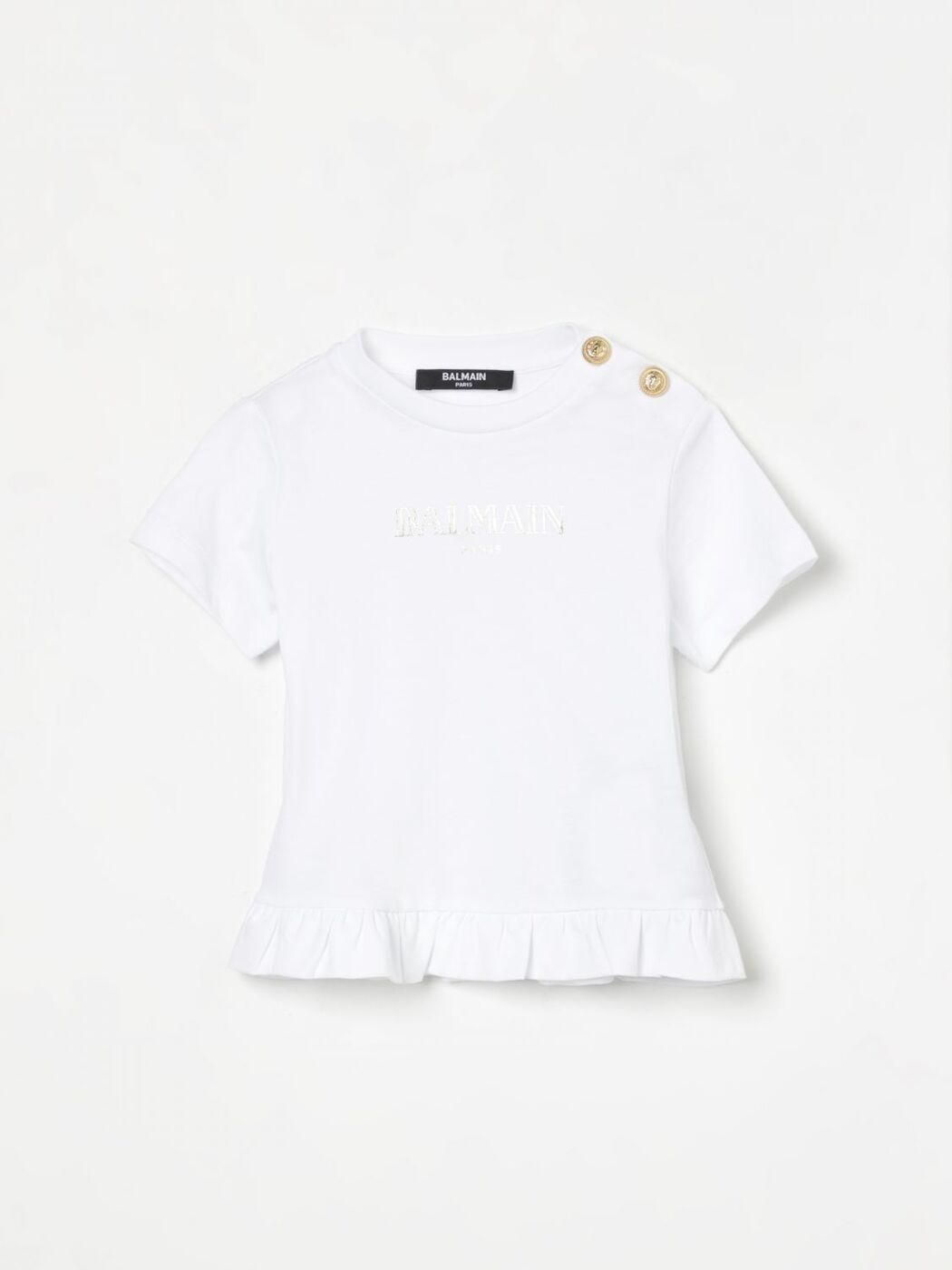 ݥȺ4!! Хޥ BALMAIN T ȥåץ ٥ӡ˥å  T-shirt BW8051Z00...