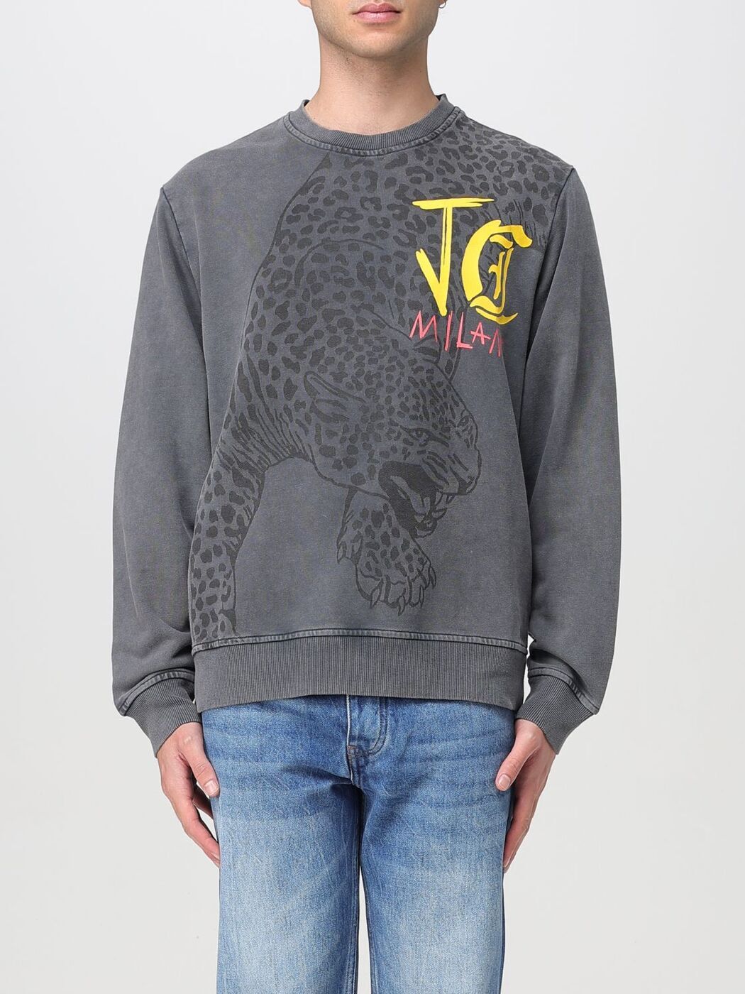 楽天BRANDSHOP・クラージュ楽天市場店ジャスト カヴァリ JUST CAVALLI スウェットシャツ トレーナー メンズ ブラック Sweatshirts 78OAIE14CFW12 Black 関税 送料無料 ラッピング無料 2025SS gi