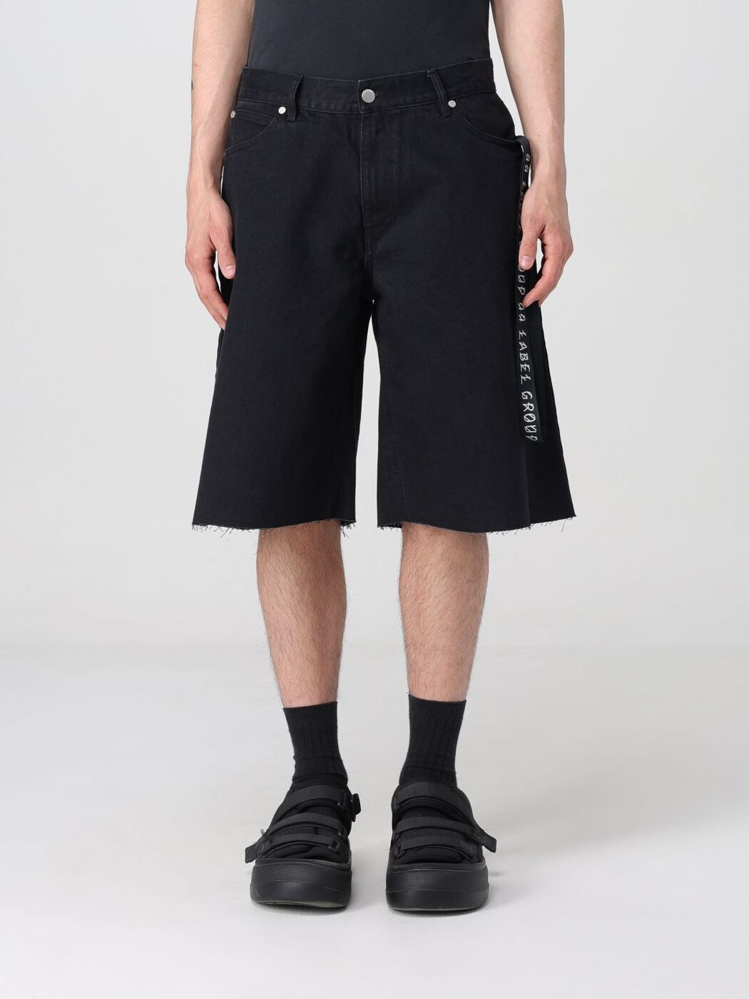 44 LABEL GROUP 硼  ֥å Shorts B0030569FA577 Black  ̵ åԥ̵...
