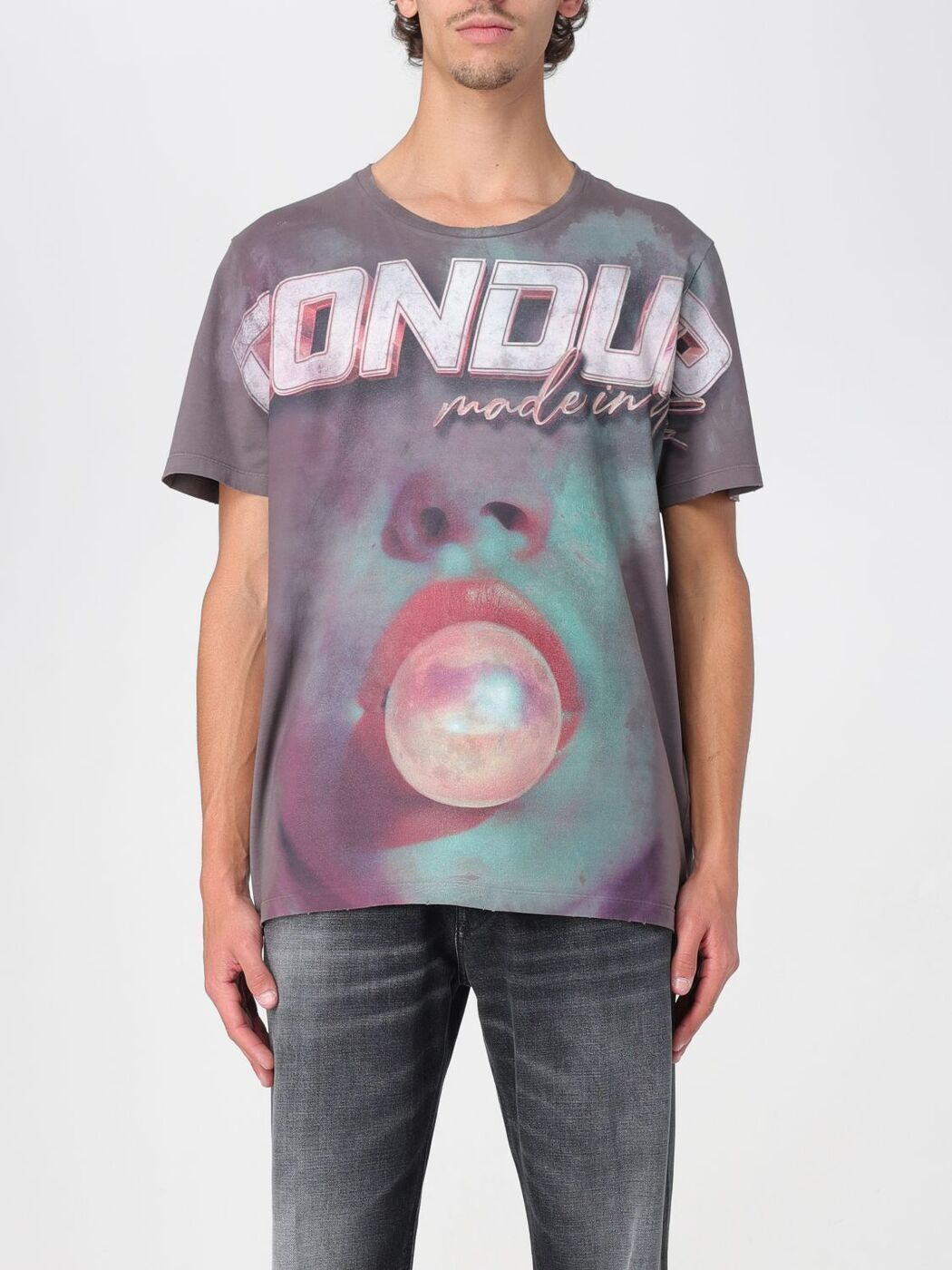 ݥȺ4!! ɥå DONDUP T  졼 T-shirts US358JF0309UIV4 Grey...