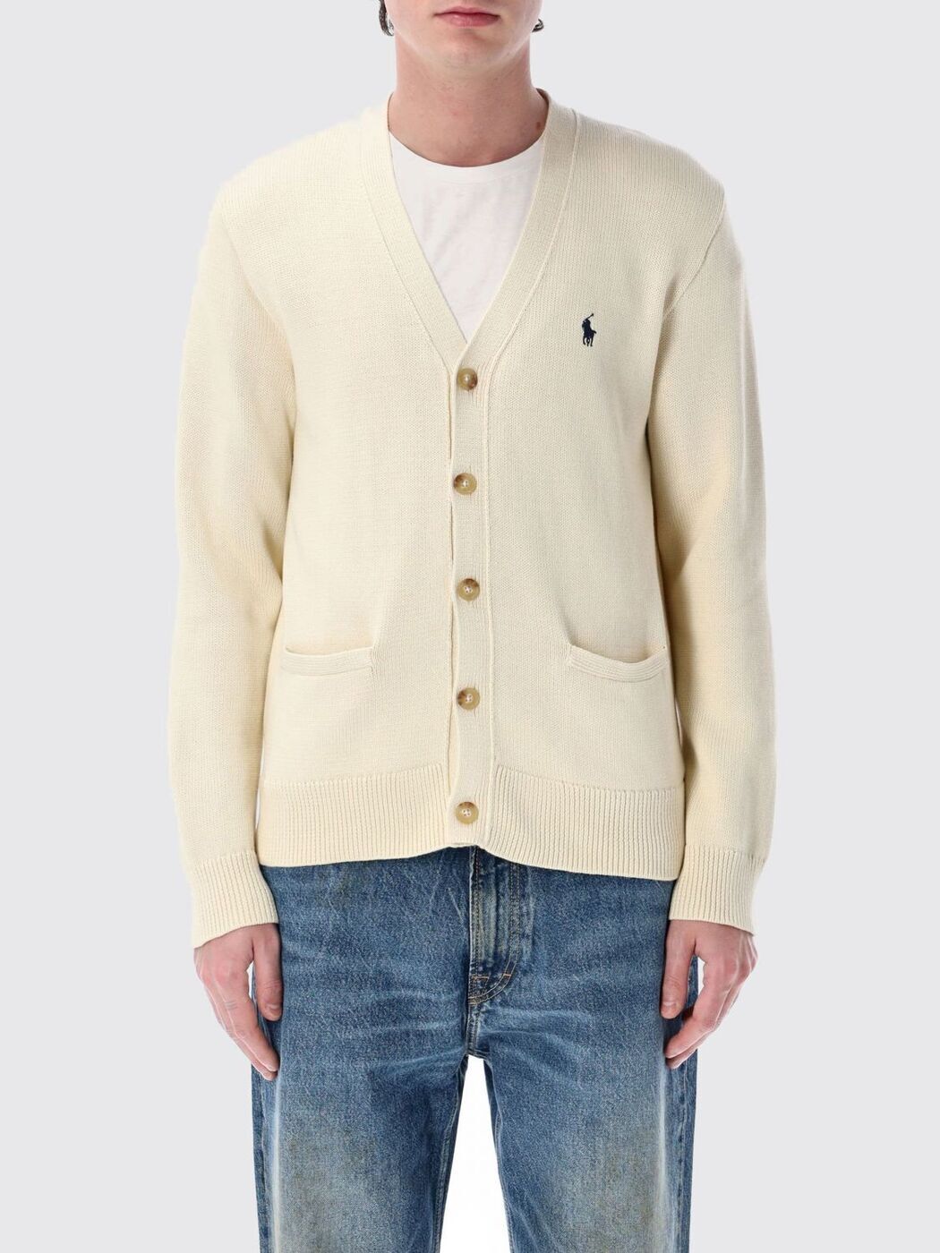 ݥ   POLO RALPH LAUREN  ˥åȥ  ١ Knitwear 710961170 Cream  ̵ åԥ̵ 2025SS gi