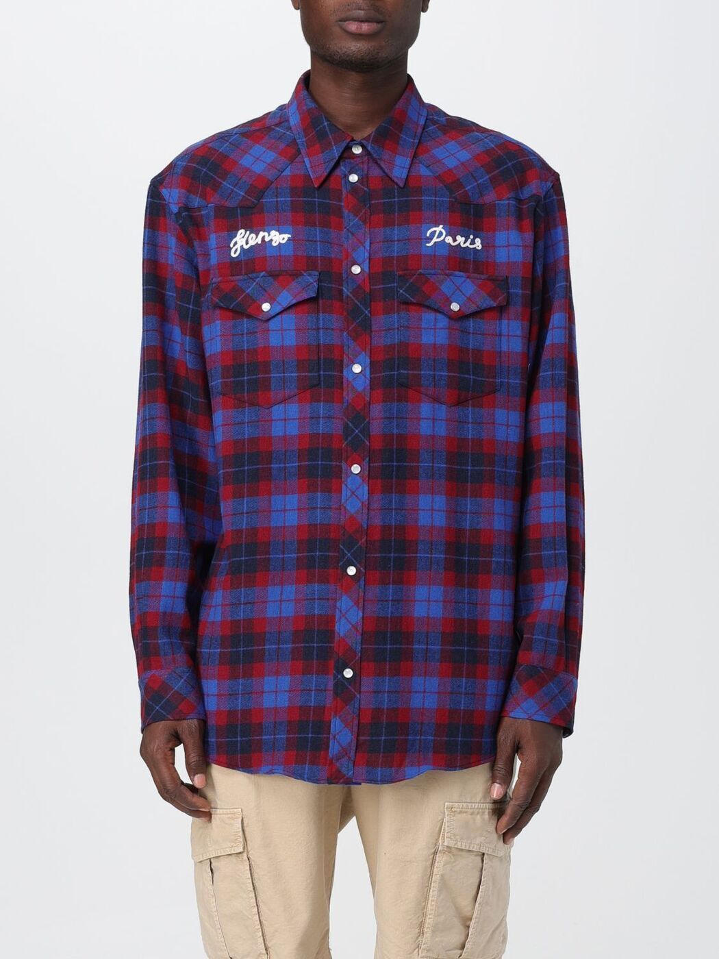 󥾡 KENZO   ֥롼 Shirts FD65CH4159FC Blue  ̵ åԥ̵ 2024AW...