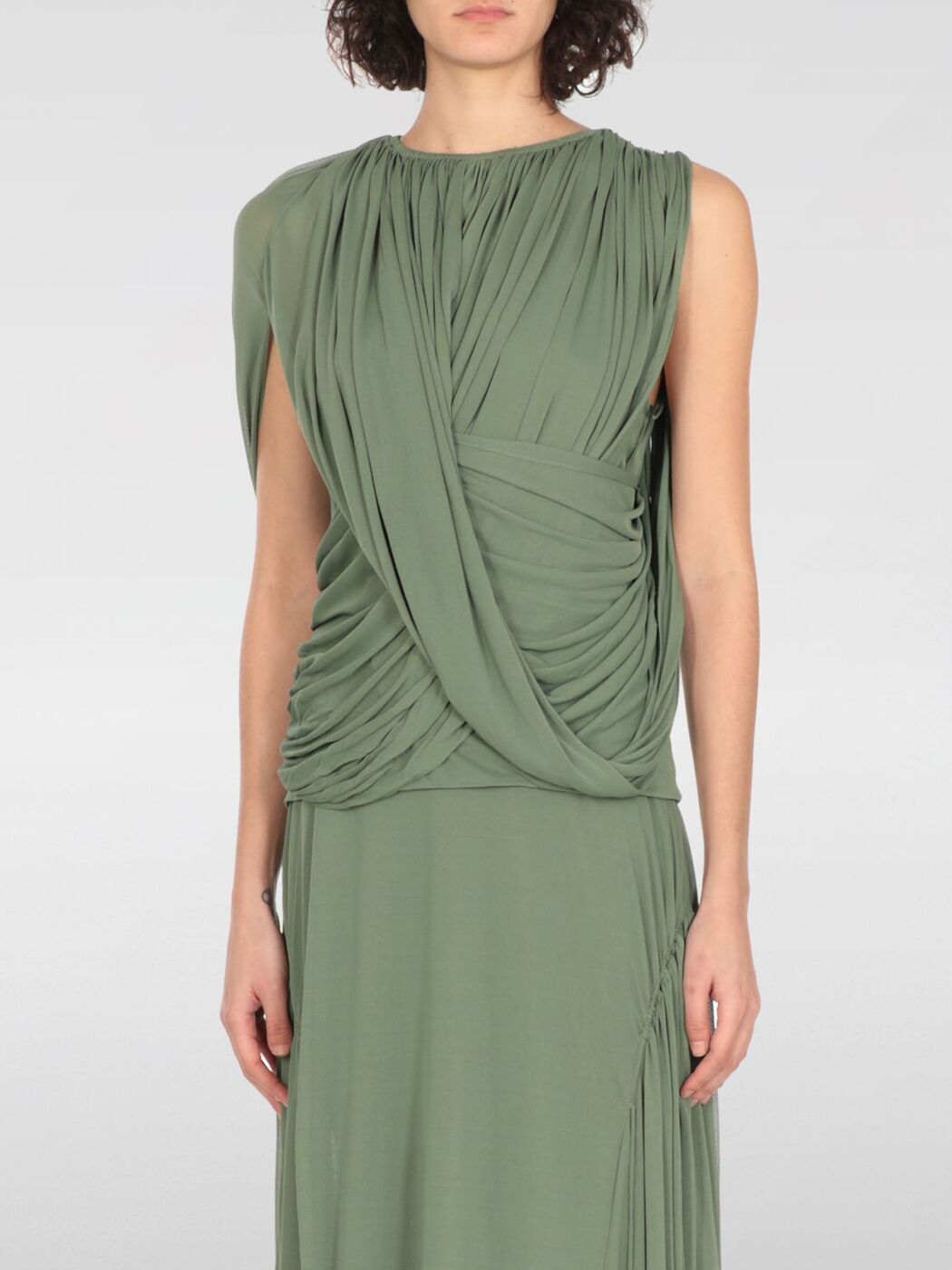 Х LANVIN T ȥåץ ǥ ꡼ T-shirts and tops RWTO00466033 Green ...