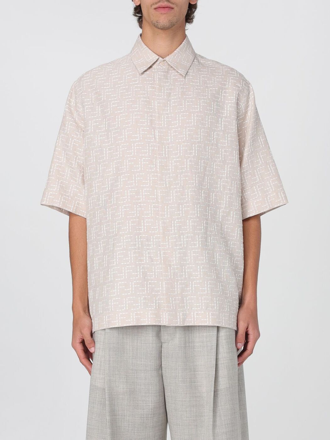 եǥ FENDI   졼 Shirts FS1317AU6Y Grey  ̵ åԥ̵ 2025SS ...
