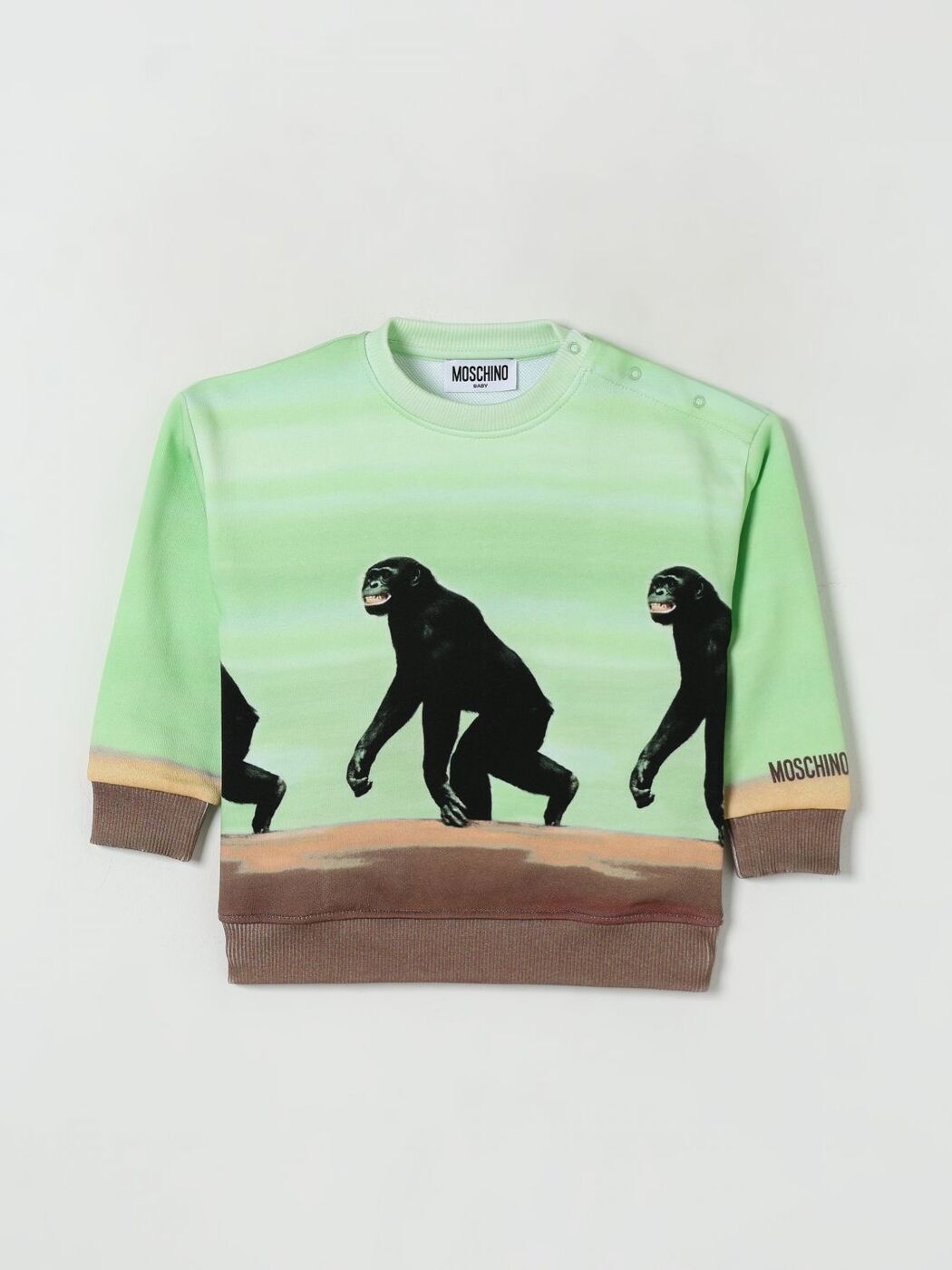 ⥹ MOSCHINO T ȥåץ ٥ӡ˥å ꡼ T-shirt MUF05RLCA52 Green  ...