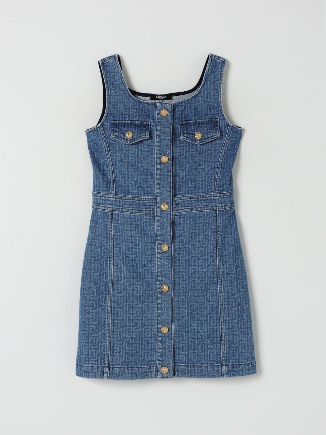 Хޥ BALMAIN 󥰥ɥ쥹 ɥ쥹 륺 Long dresses BW1B22Z2867 Gnawed Blue  ...