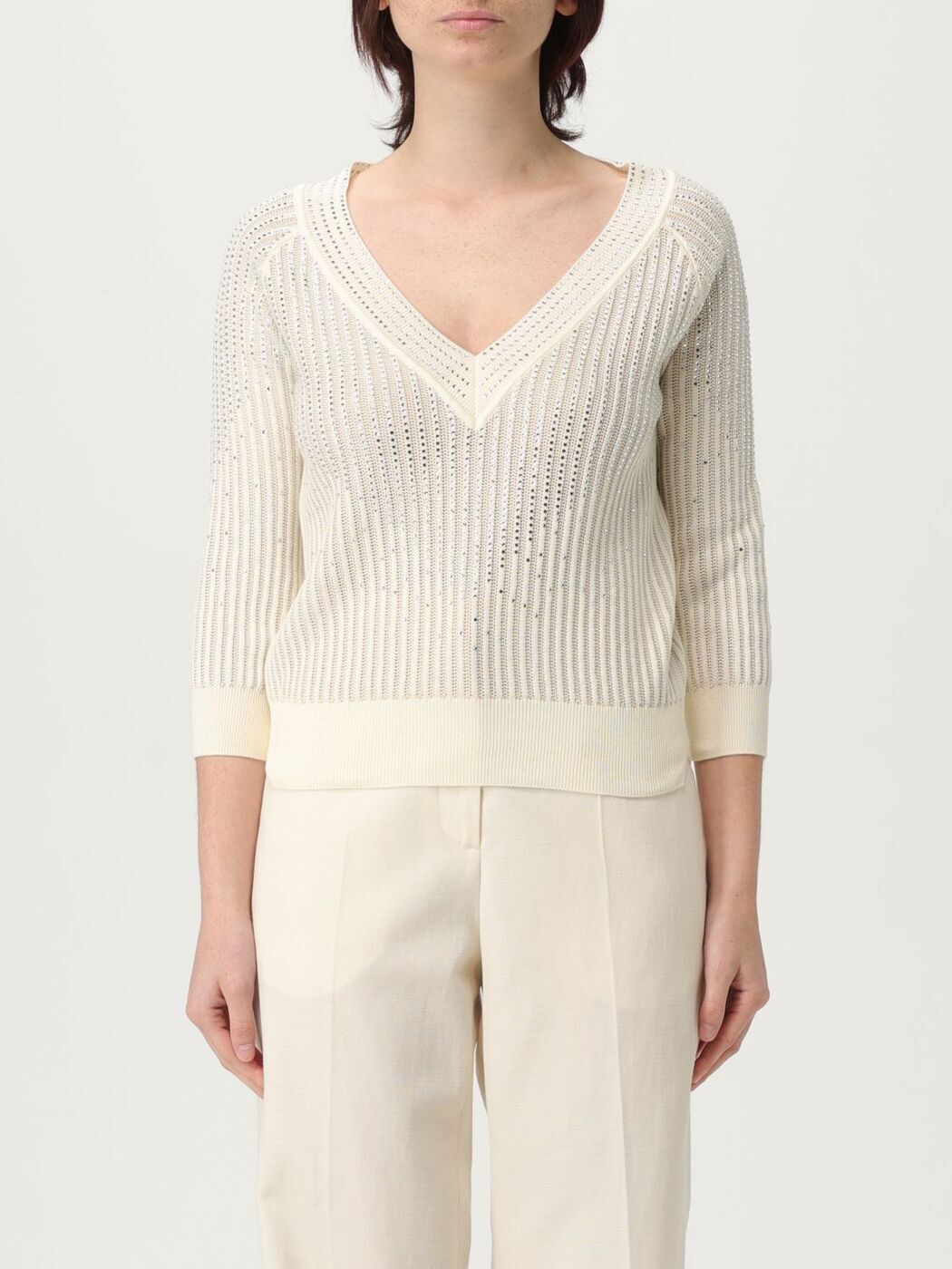ޥ  ERMANNO SCERVINO  ˥åȥ ǥ ۥ磻 Knitwear D465M31...