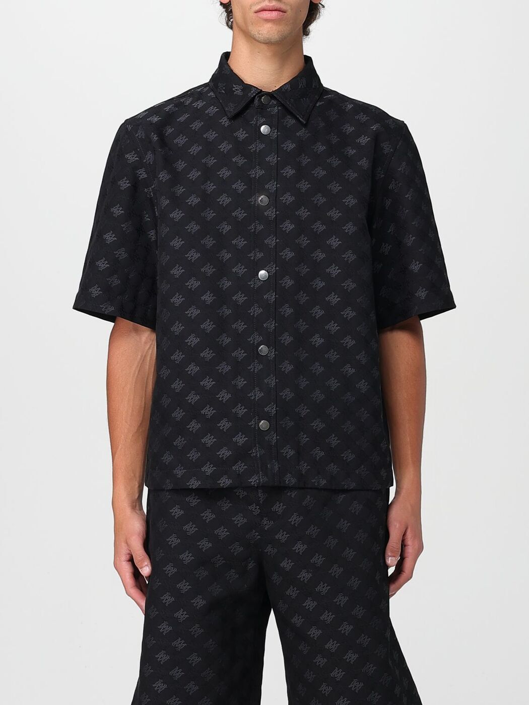 ߥ AMIRI   ֥å Shirts AMSTCA1136 Black  ̵ åԥ̵ 2025SS gi