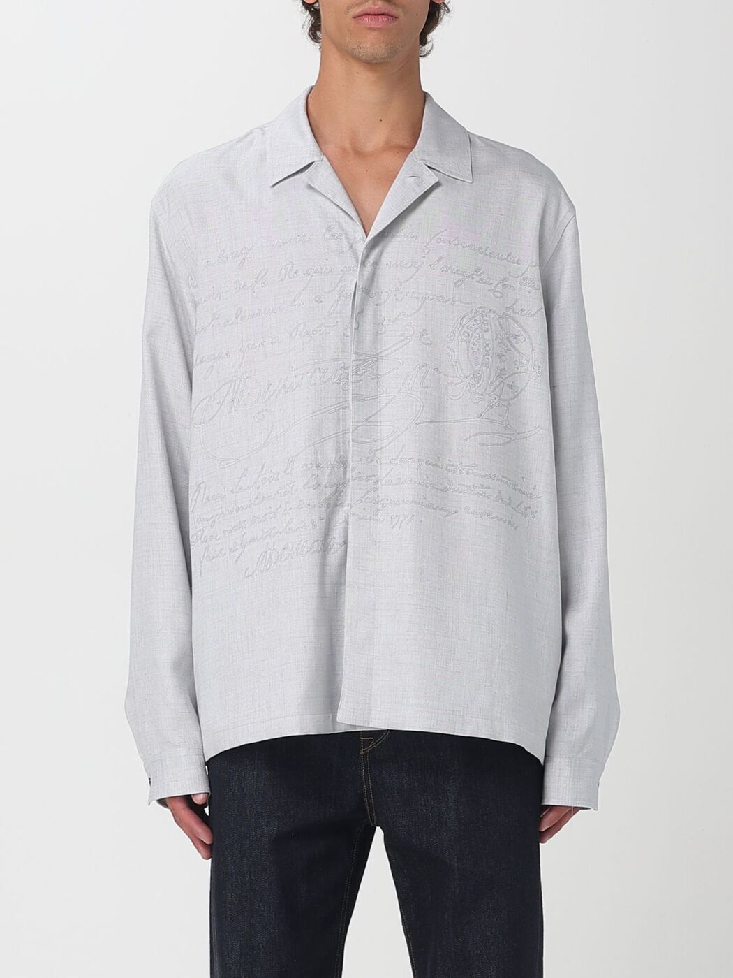 1000OFFݥ!! ٥åƥ BERLUTI   졼 Shirts R28HCL112001 Gre...