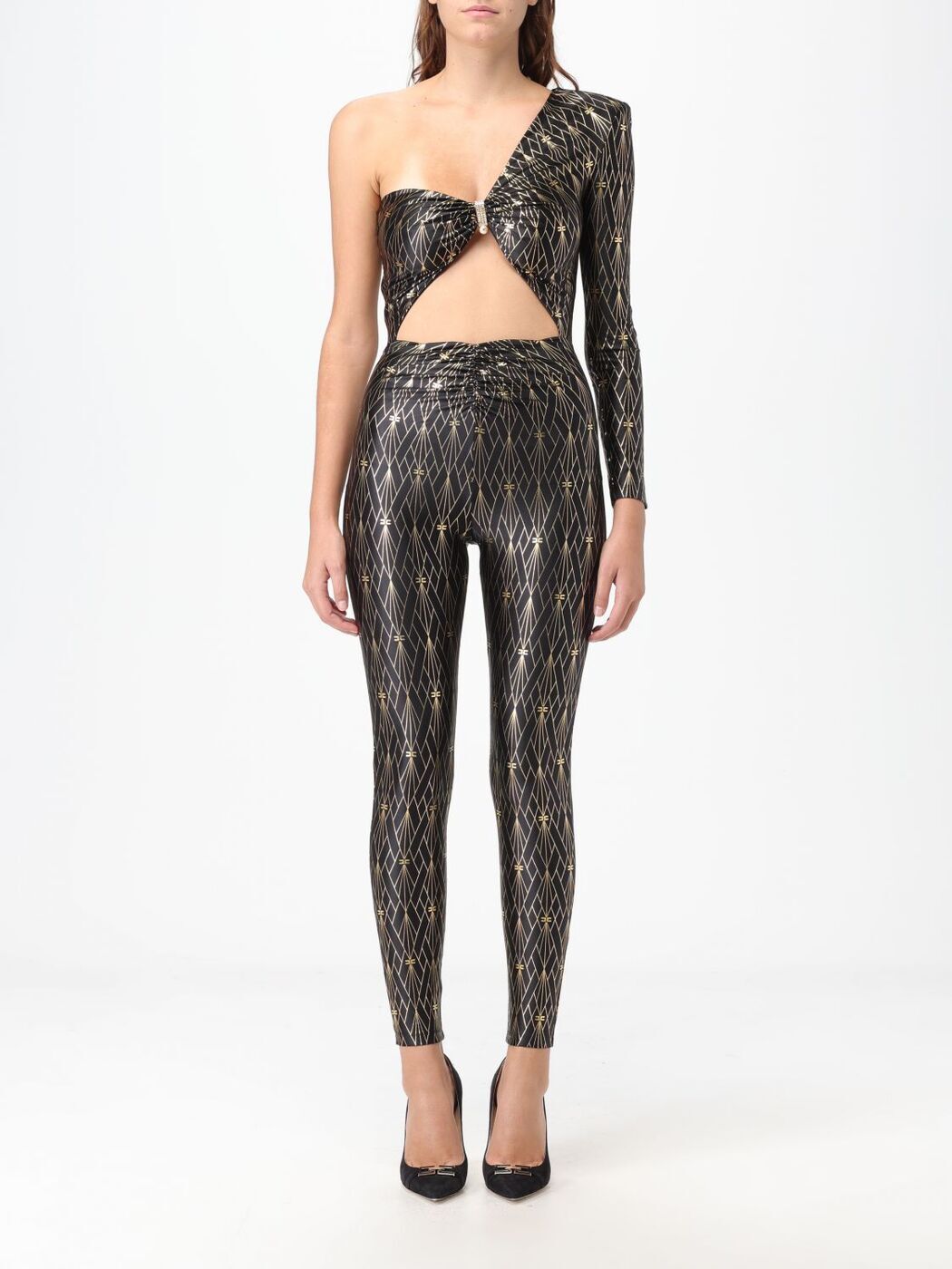 ꥶ٥å ե ELISABETTA FRANCHI åȥå 륤 ǥ ֥å Jumpsuits TU0...