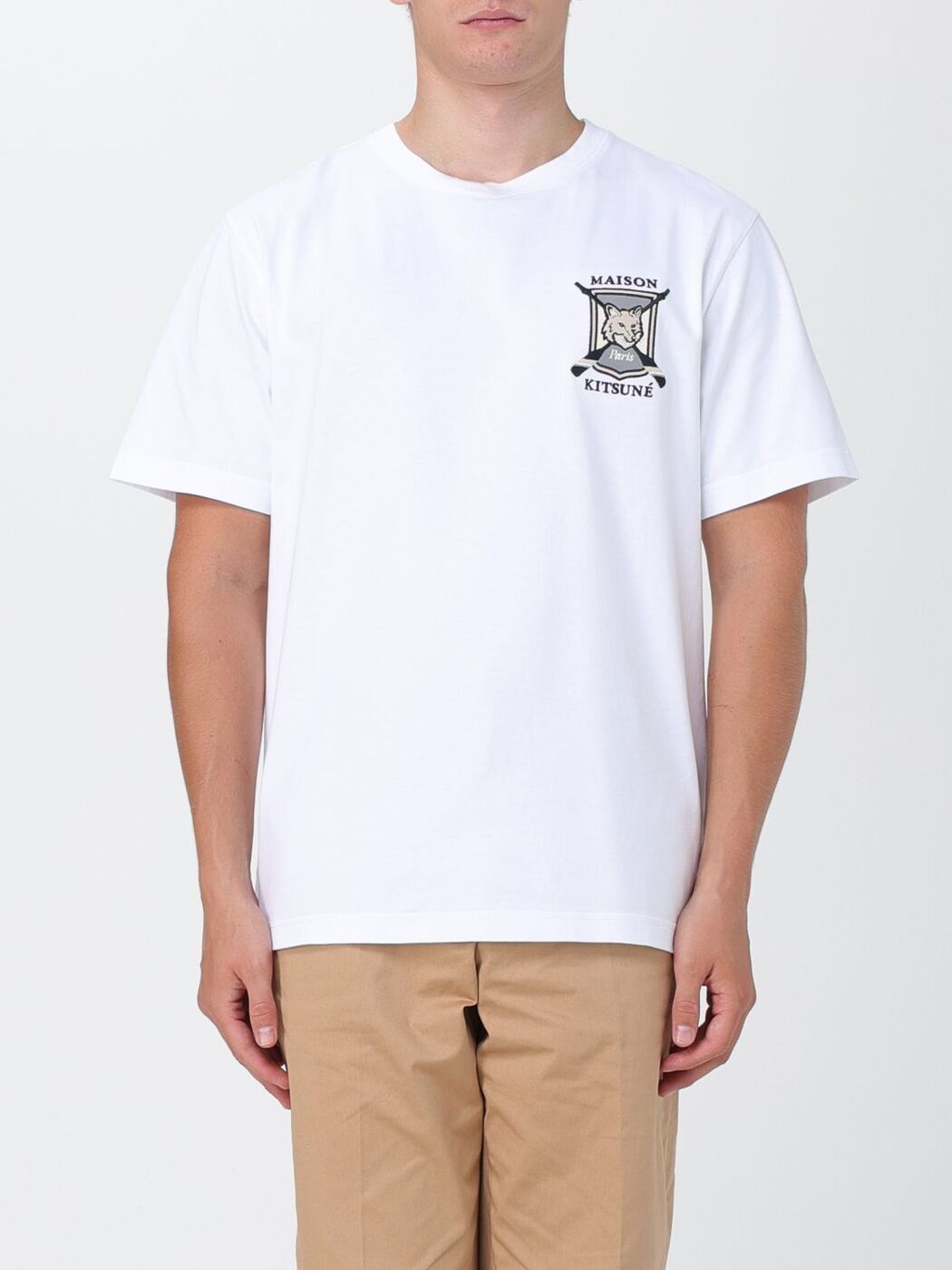 【土日限定クーポン配布中！】 MAISON KITSUNE メゾン キツネ ホワイト White Tシャツ メンズ 秋冬2023..