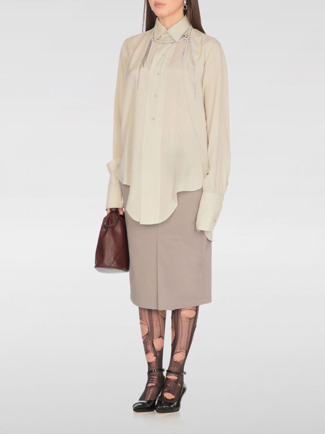 ᥾ ޥ른 MAISON MARGIELA  ǥ Shirts S51DT0020S76632 Ivory  ...