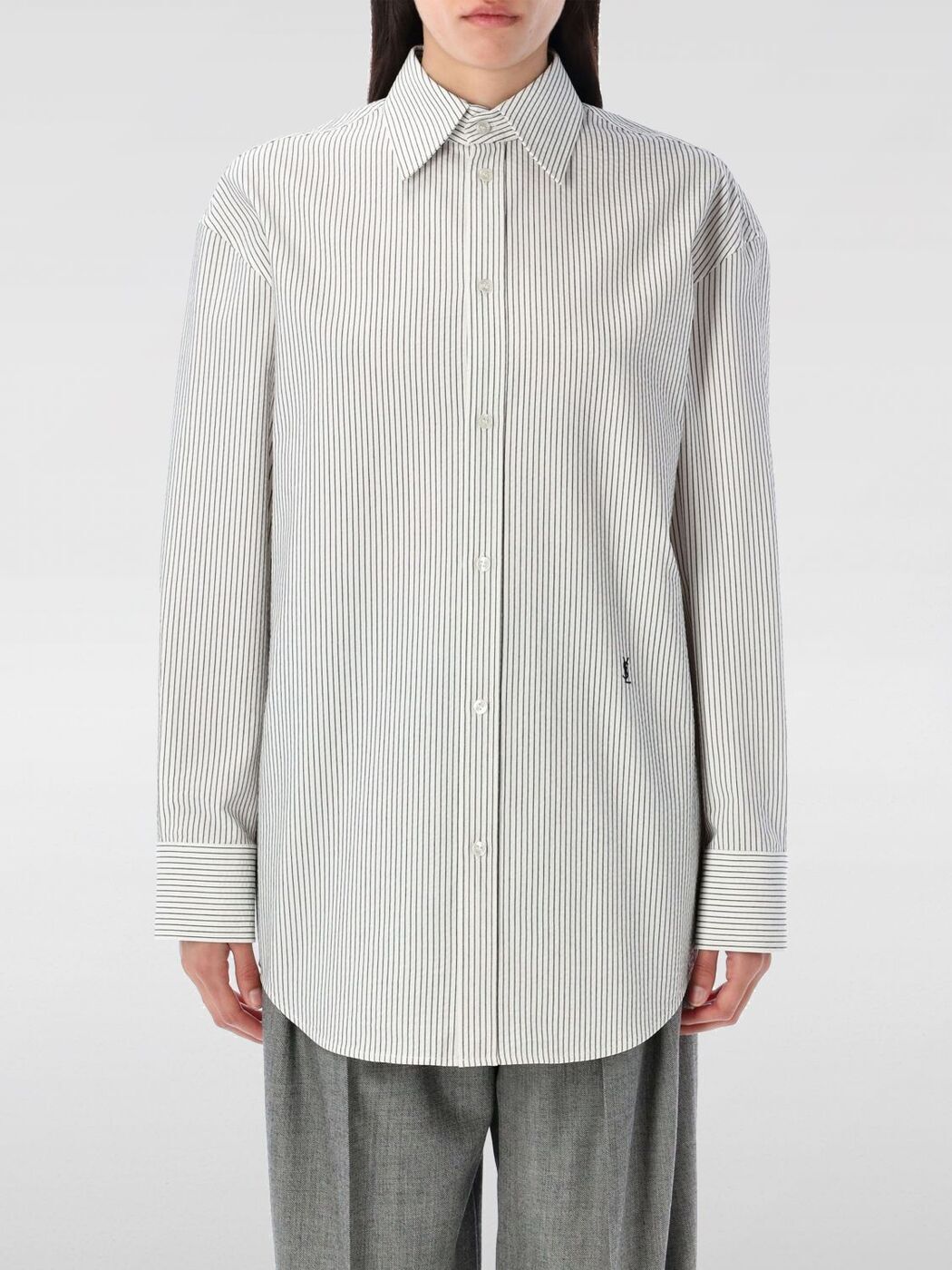   SAINT LAURENT PARIS  ǥ ۥ磻 Shirts 835517Y6K55 White ...