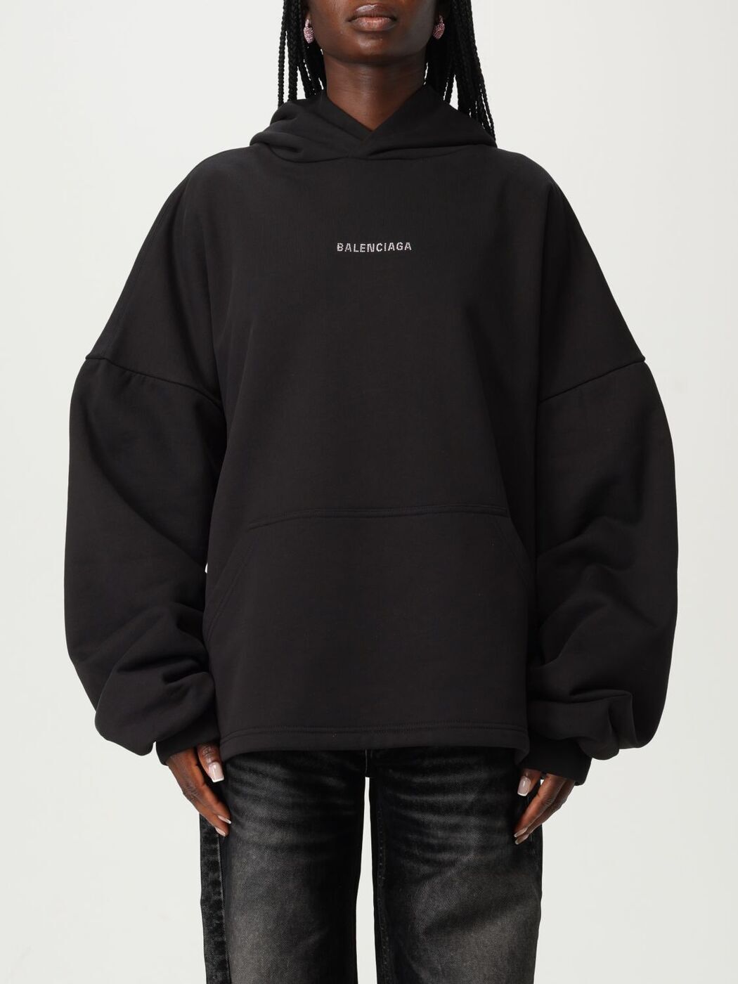 Balenciaga バレンシアガ Charcoal Cotton Sweatshirt ブラック スウェット・トレーナー BALENCIAGA CHARCOAL COTTON SWEATSHIRT