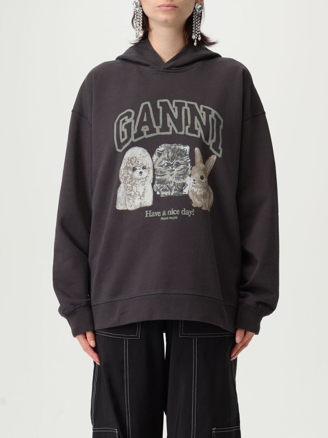 GANNI ブラウン ロゴトレーナー 楽天市場】Ganni(スウェット・トレーナー|トップス