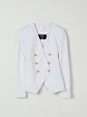 【本日ポイント4倍!!】 バルマン BALMAIN バイカージャケット ジャケット ガールズ ホワイト Biker jackets BX2B64J0371 White 関税 送料無料 ラッピング無料 2026AW gi