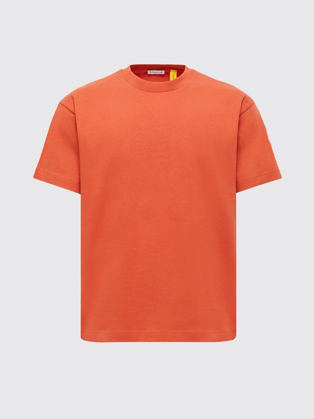 【様々なシーンに】MONCLER プリントTシャツ オレンジ 楽天市場】モンクレール tシャツ(カラーオレンジ)(トップス
