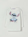 モナリザ MONNALISA ロングスリーブTシャツ Tシャツ ガールズ Long sleeve t-shirts 19F6106013 Yellow Cream 関税 送料無料 ラッピング無料 2026AW gi