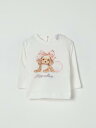 【本日ポイント4倍!!】 モナリザ MONNALISA Tシャツ トップス ベビーユニセックス T-shirt 39F6056005 Yellow Cream 関税 送料無料 ラッピング無料 2026AW gi