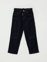 ディースクエアード DSQUARED2 レギュラーフィットジーンズ デニム ボーイズ ブルー Regular fit jeans DQ2636D0AAM Denim 関税 送料無料 ラッピング無料 2026AW gi