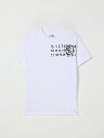 エムエムシックス メゾン マルジェラ MM6 MAISON MARGIELA ロングスリーブTシャツ Tシャツ ボーイズ ホワイト Long sleeve t-shirts M60897MM02Y White 関税 送料無料 ラッピング無料 2026AW gi