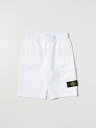 【15,000円以上1,000円OFF!!】 STONE ISLAND JUNIOR ストーン アイランド ホワイト White ショーツ ボーイズ 春夏2023 61840 【関税・送料無料】【ラッピング無料】 gi