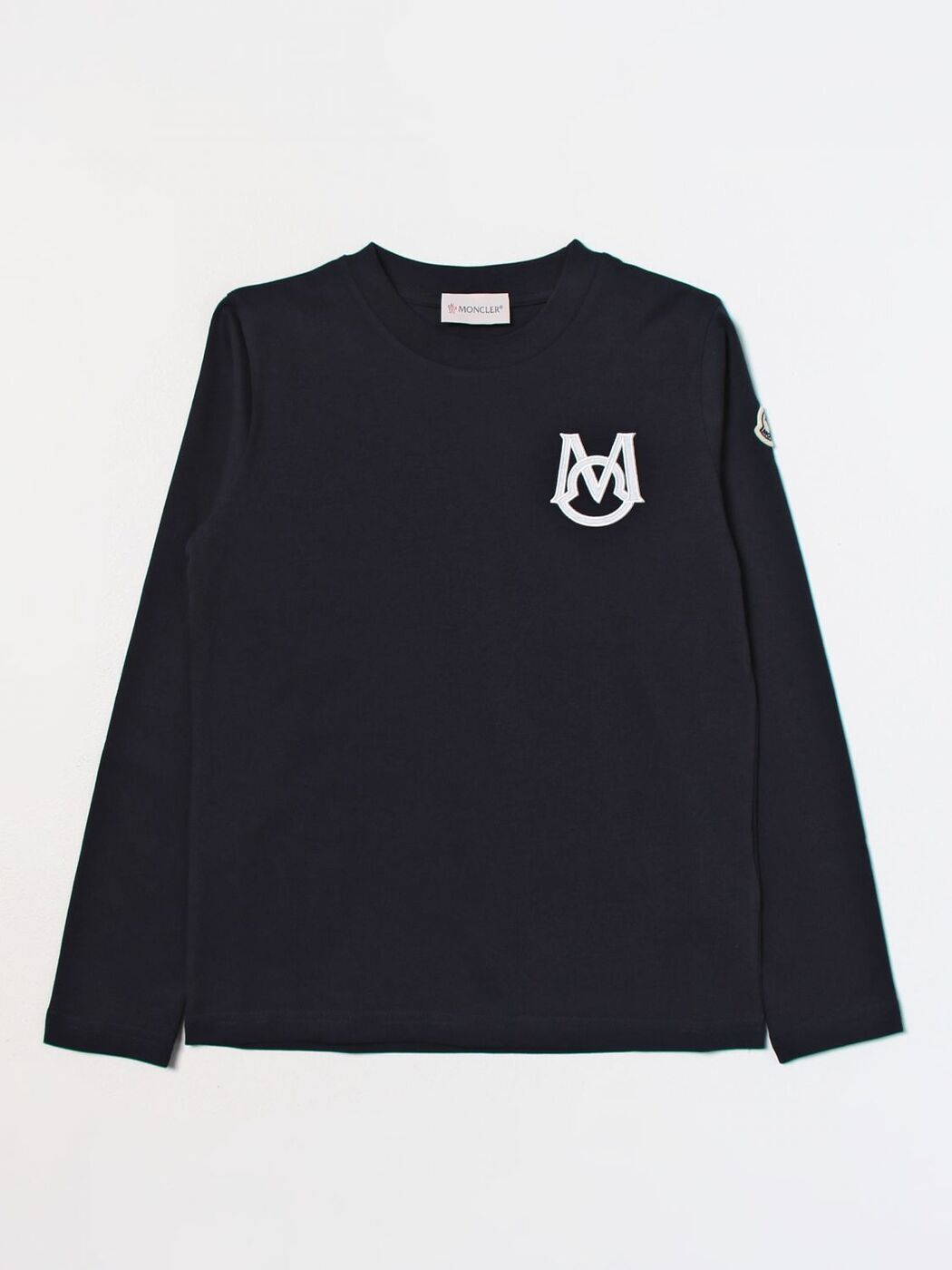 MONCLER モンクレール ブルー Blue Tシャツ ボーイズ 秋冬2023/2024 8D0000483907 【関税・送料無料】..