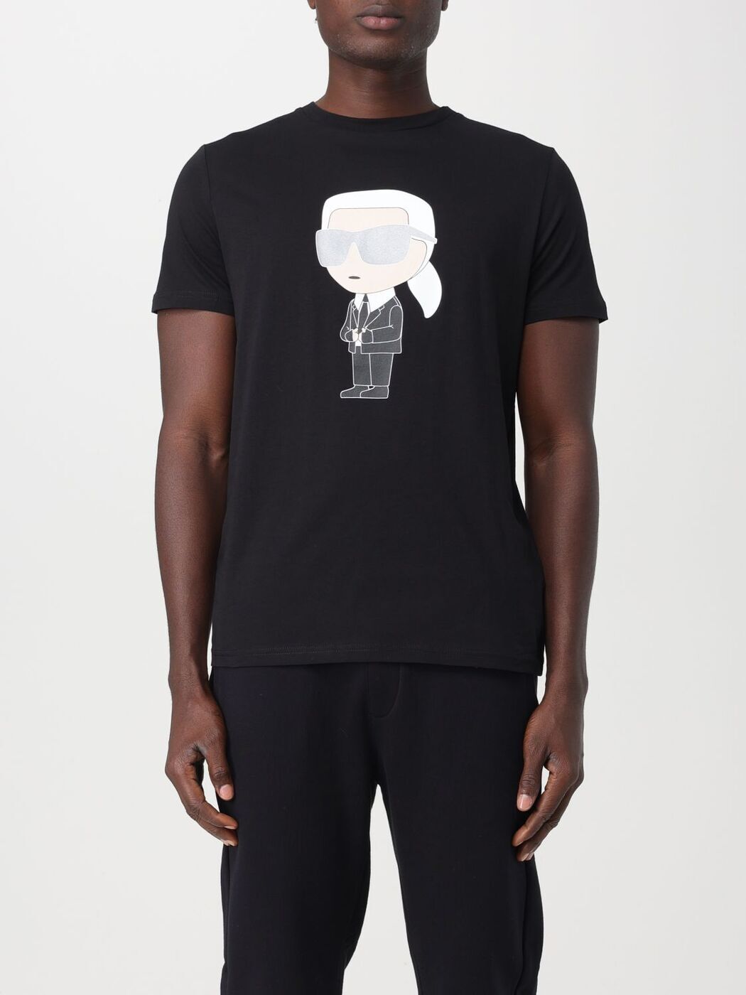 KARL LAGERFELD カール ラガーフェルド ブラック Black Tシャツ メンズ 春夏2024 755071500251 【関税・送料無料】【ラッピング無料】 gi