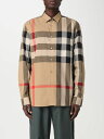 【本日ポイント4倍!!】 バーバリー BURBERRY シャツ メンズ ベージュ Shirts 8071445 Beige 関税 送料無料 ラッピング無料 2025AW gi