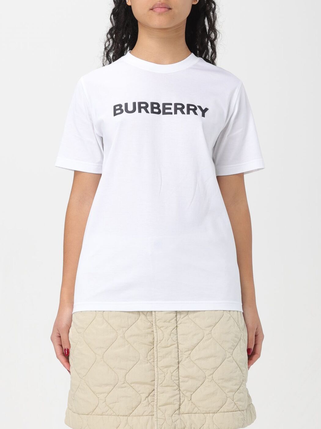 BURBERRY バーバリー ホワイト White Tシャツ レディース 春夏2024 8080325 【関税・送料無料】【ラッピング無料】 gi