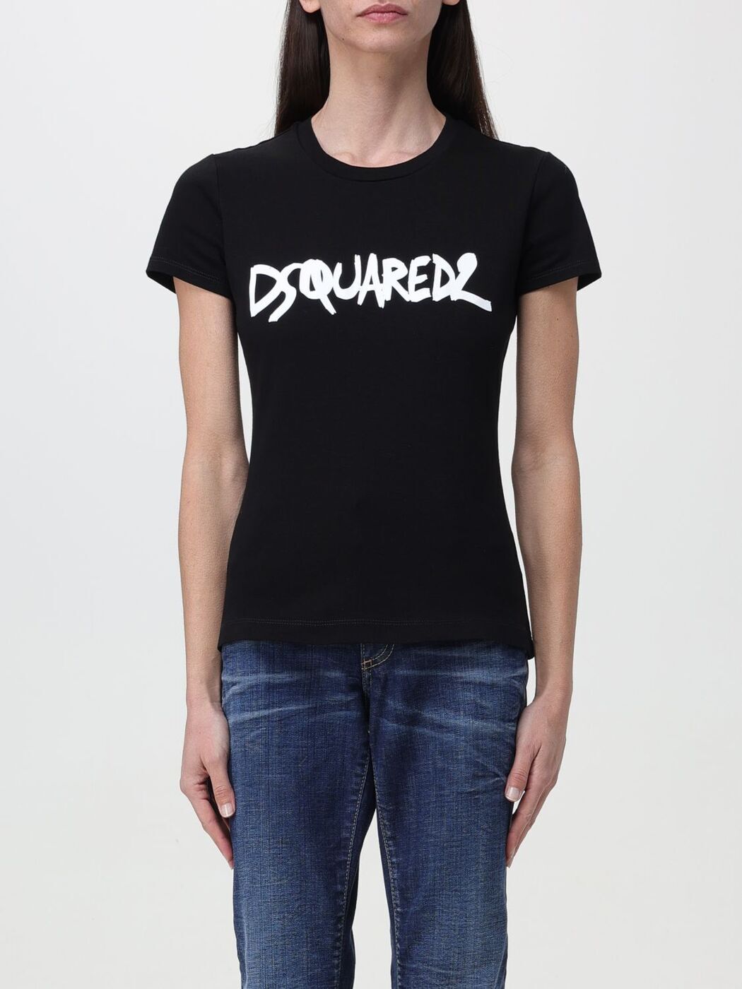 【土日限定クーポン配布中！】 DSQUARED2 ディースクエアード ブラック Black Tシャツ レディース 春夏2024 S75GD0400S23010 【関税・送料無料】【ラッピング無料】 gi