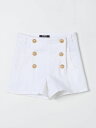 【15,000円以上1,000円OFF!!】 BALMAIN バルマン ホワイト White ショーツ ガールズ 春夏2024 BU6C99D0039 【関税・送料無料】【ラッピング無料】 gi